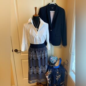 Flowy skirt with sheer bottom and crochet waist